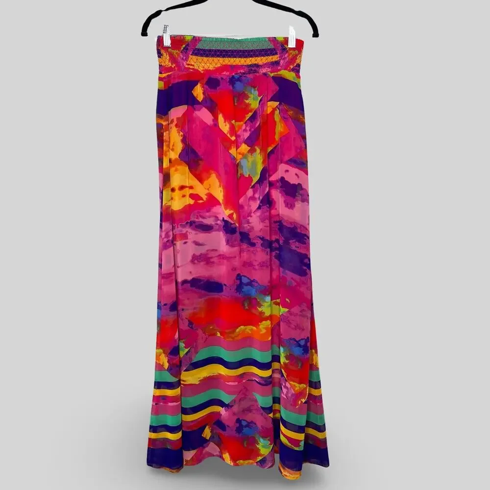 Bebe Colorful Maxi Skirt